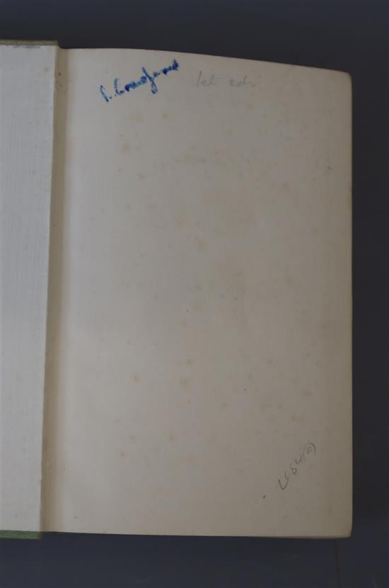 Orwell, George - Nineteen Eight-Four, 1st edition, 8vo, cloth, spine stained, ink owners inscription to front free end paper, Secker an